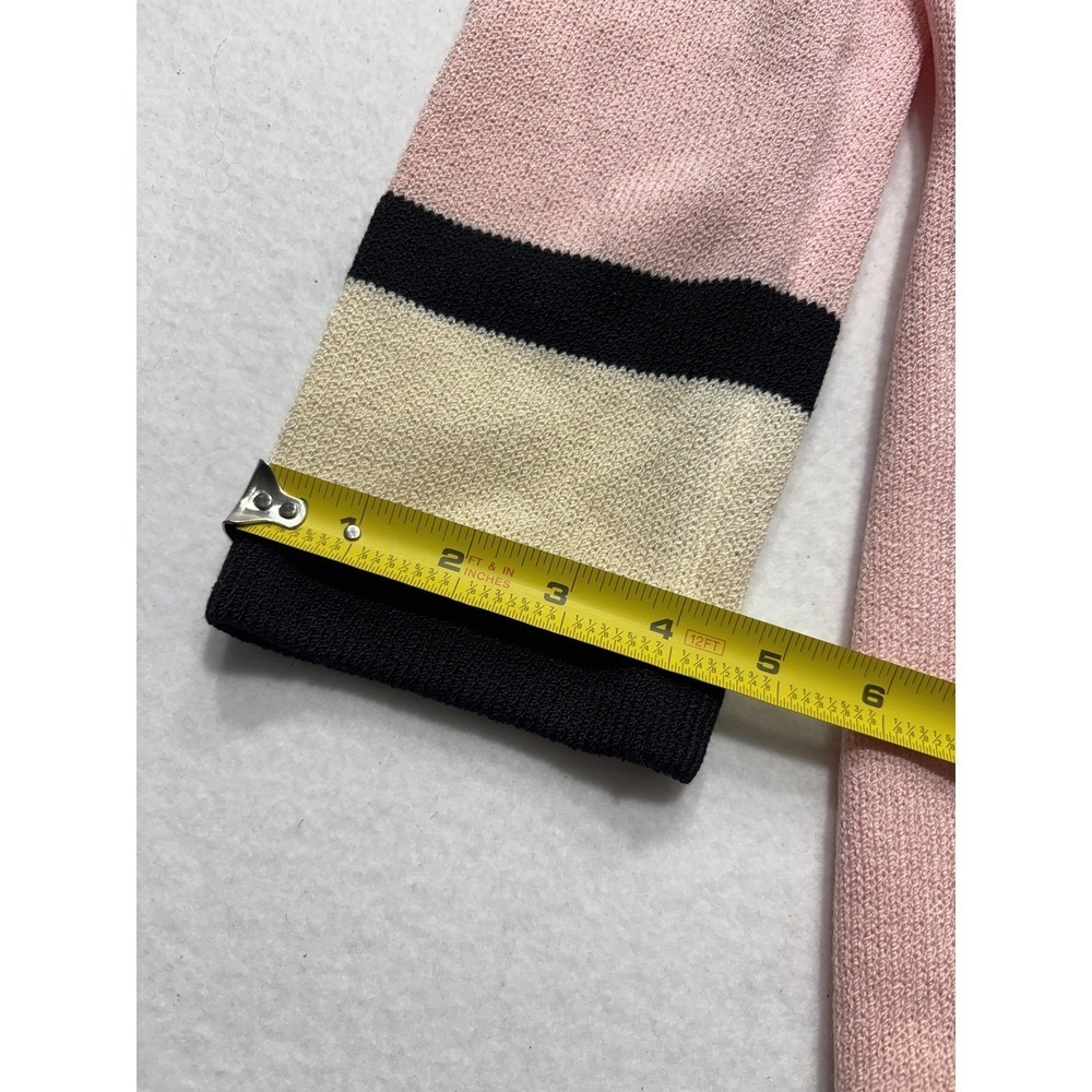 St. John Sweater Womens 6 Pink Collared Button Front Long Knit Cardigan - Picture 6 of 13